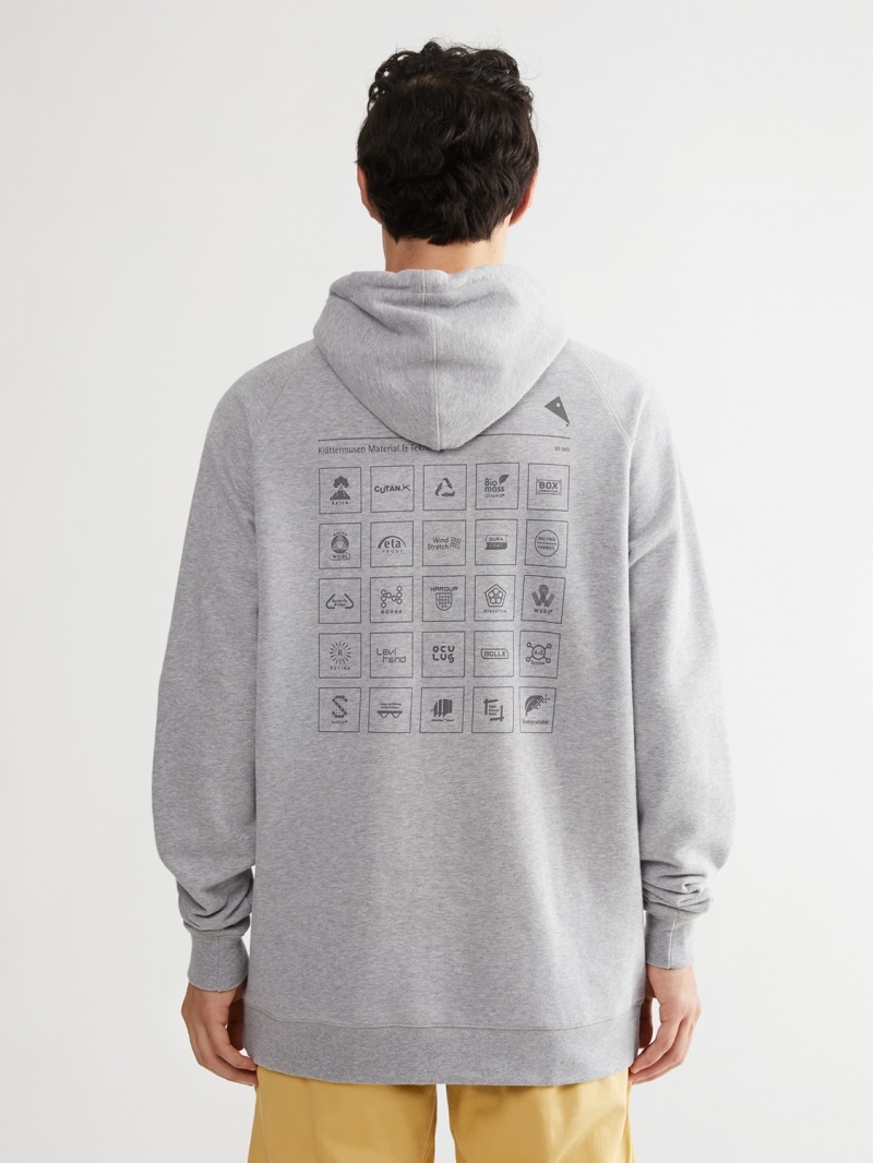 Men Klättermusen Runa Elements Hoodie Grey | 01635KFSC