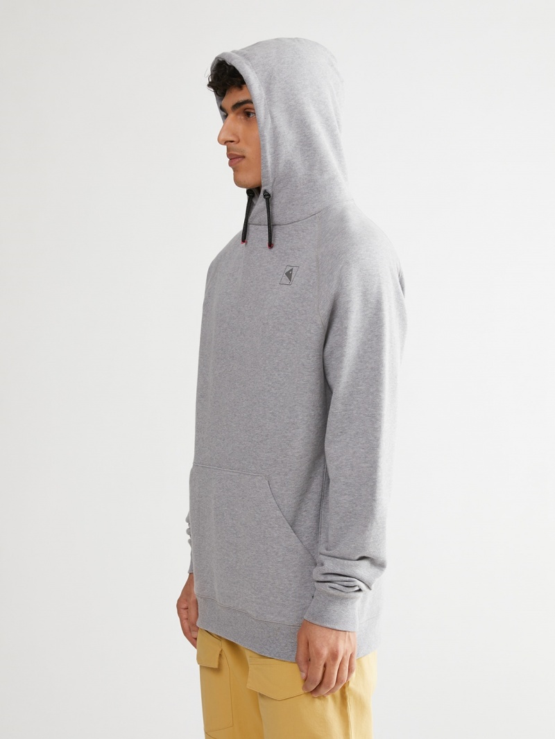 Men Klättermusen Runa Elements Hoodie Grey | 01635KFSC