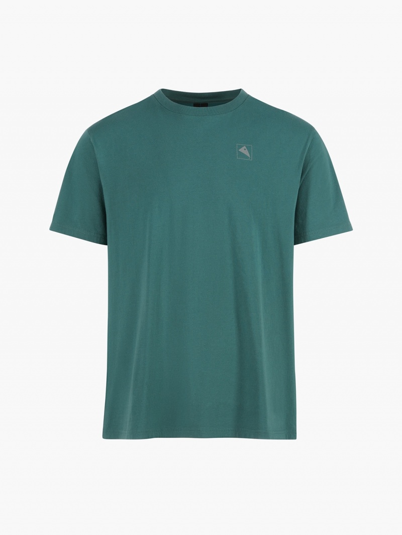 Men Klättermusen Runa Elements T-Shirt Green | 87146UKTN