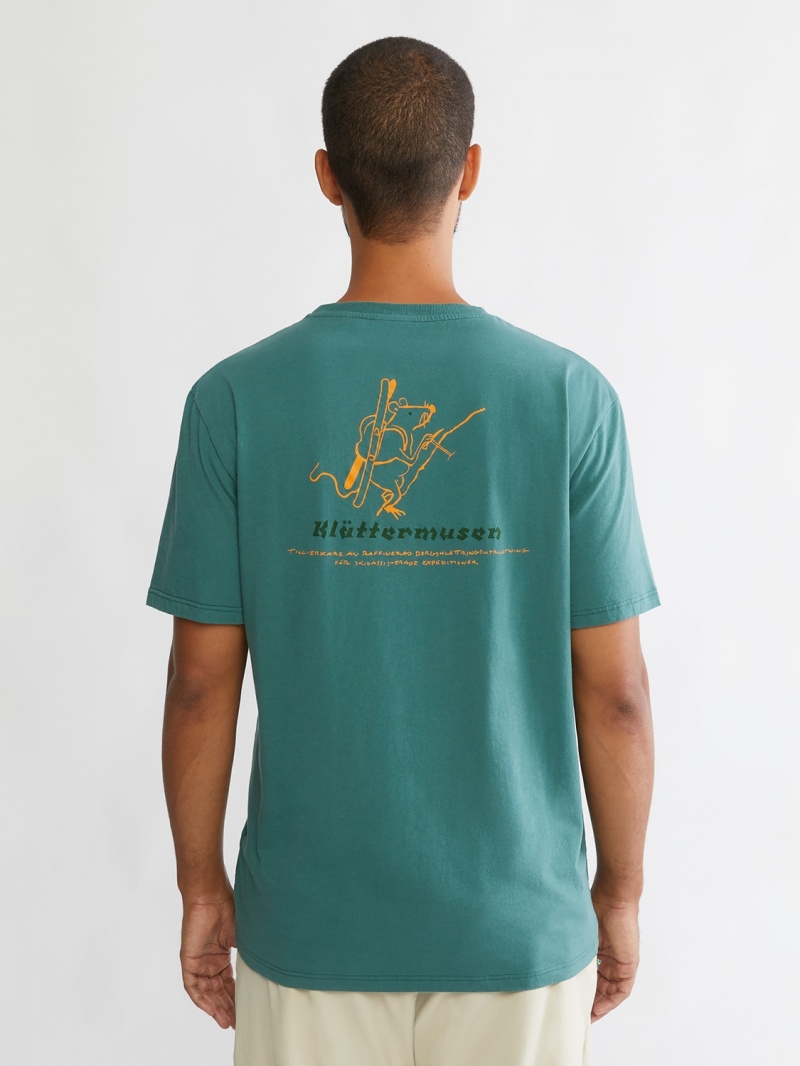 Men Klättermusen Runa Endeavour T-Shirt Gold | 40957TNIQ