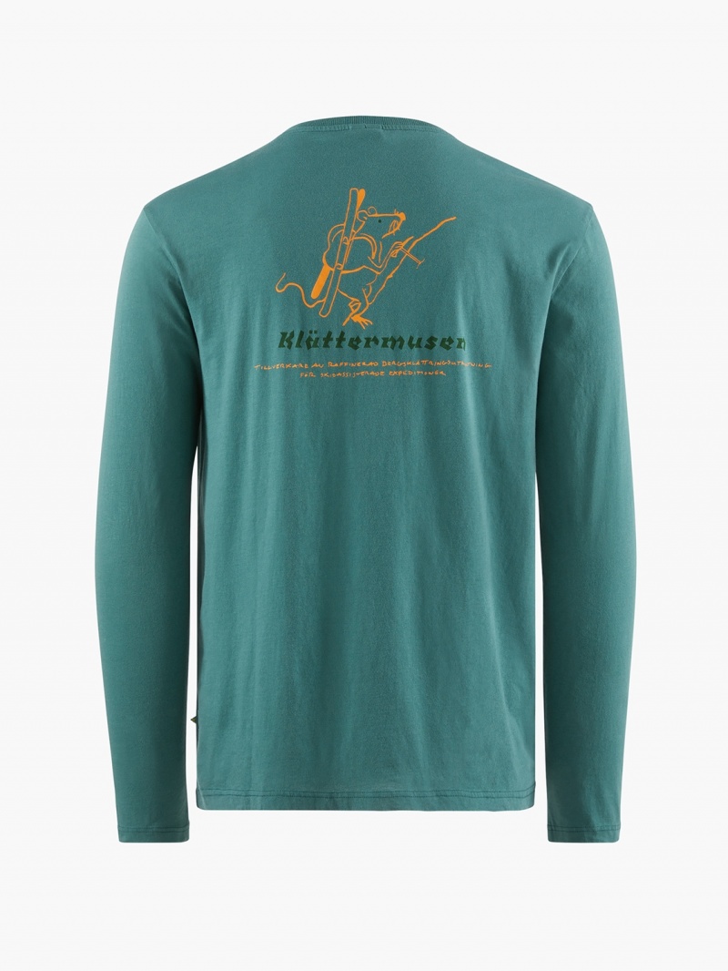 Men Klättermusen Runa Endeavour T-Shirt Green | 81207NEJF