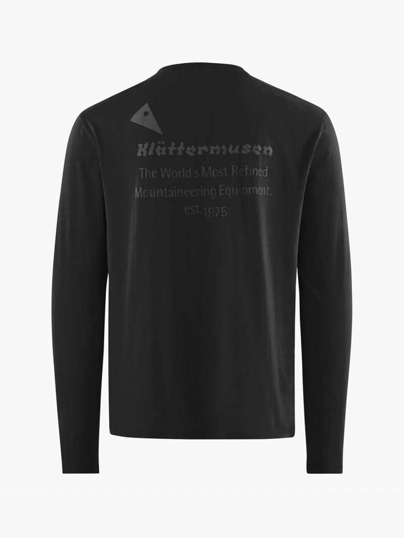 Men Klättermusen Runa Maker T-Shirt Black | 43105OFNX