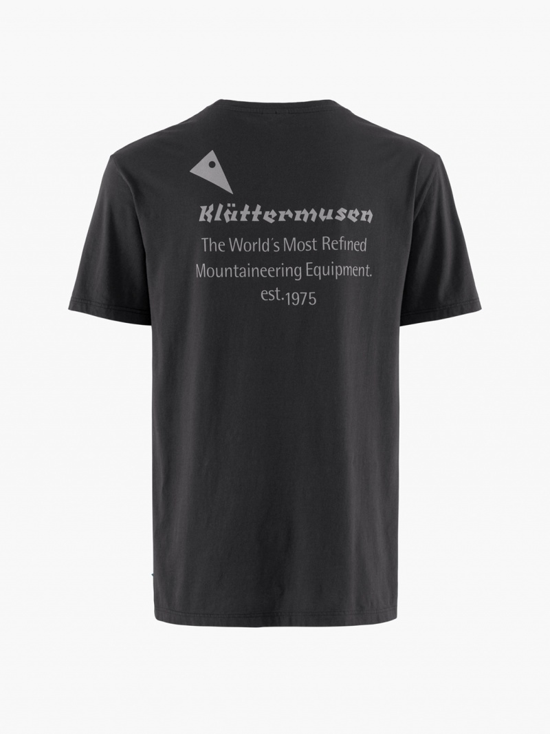 Men Klättermusen Runa Maker T-Shirt Black | 15230BZKO