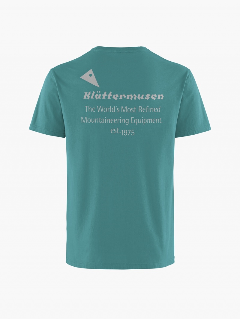 Men Klättermusen Runa Maker T-Shirt Green | 84370QXNP