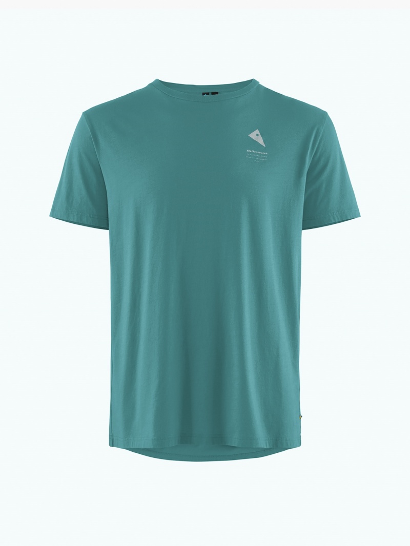 Men Klättermusen Runa Maker T-Shirt Green | 84370QXNP