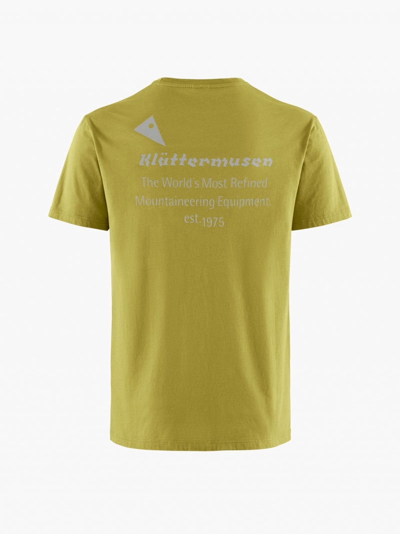 Men Klättermusen Runa Maker T-Shirt Green | 89165QWUX