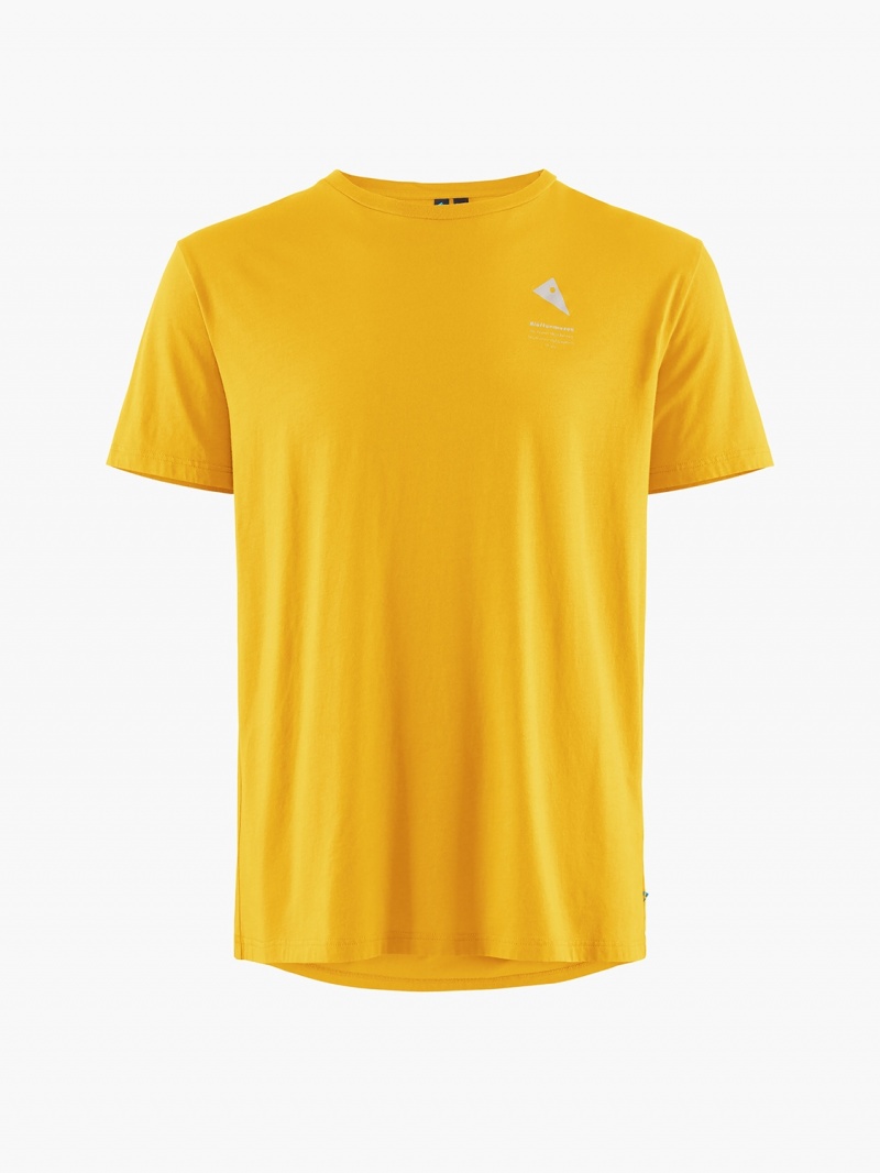 Men Klättermusen Runa Maker T-Shirt Yellow | 82945HAYI