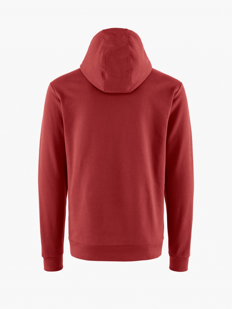 Men Klättermusen Runa Maker Zip Hoodie Sweater Red | 38760TQCG