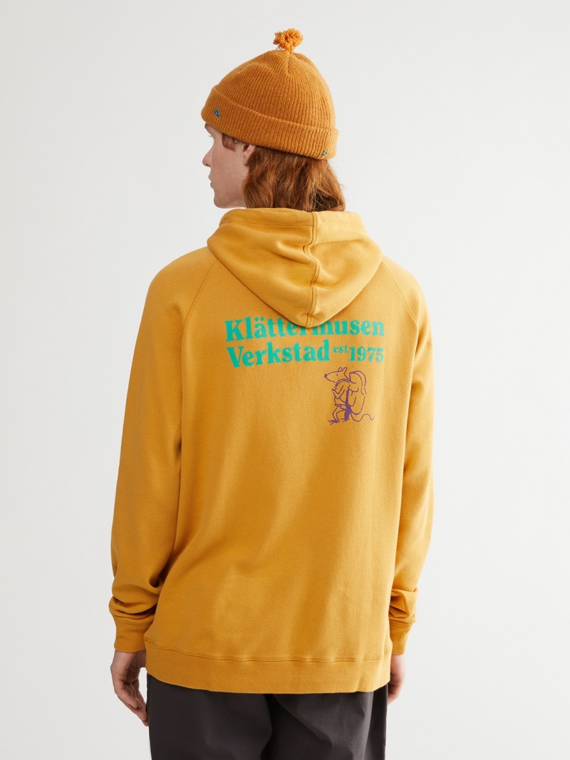 Men Klättermusen Runa Nomad Hoodie Gold | 37268RCAE