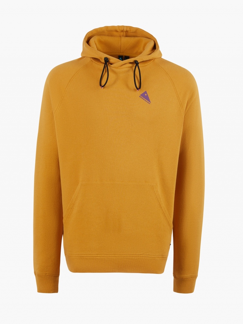 Men Klättermusen Runa Nomad Hoodie Gold | 37268RCAE