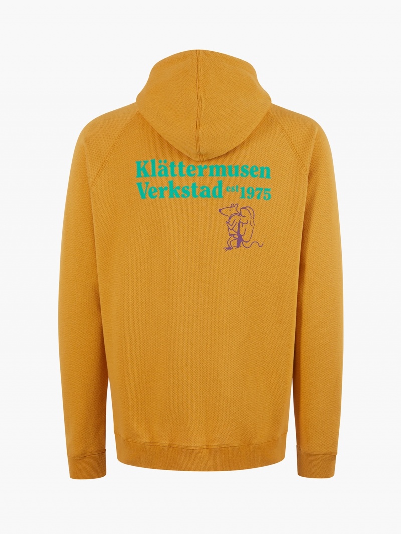 Men Klättermusen Runa Nomad Hoodie Gold | 37268RCAE