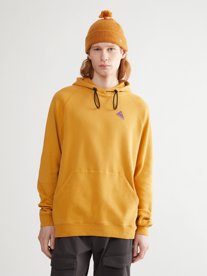 Men Klättermusen Runa Nomad Hoodie Gold | 37268RCAE