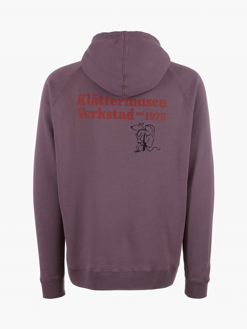 Men Klättermusen Runa Nomad Hoodie Purple | 81407GQZX