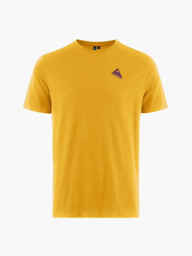 Men Klättermusen Runa Nomad T-Shirt Yellow | 65724OUBN