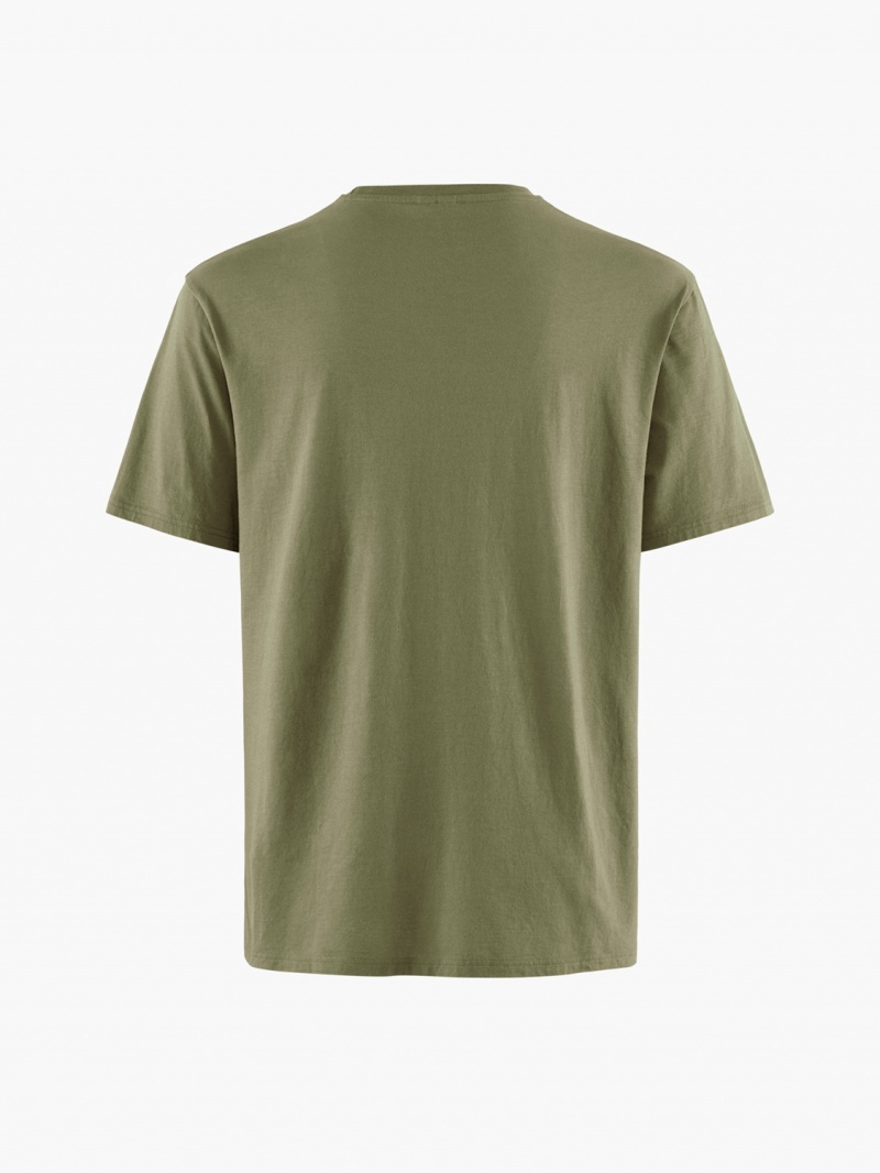 Men Klättermusen Runa Pocket T-Shirt Green | 67082EOTH