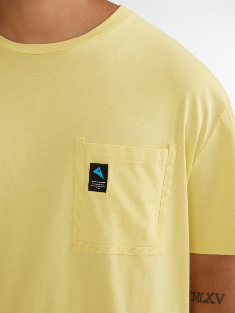 Men Klättermusen Runa Pocket T-Shirt Green | 67082EOTH