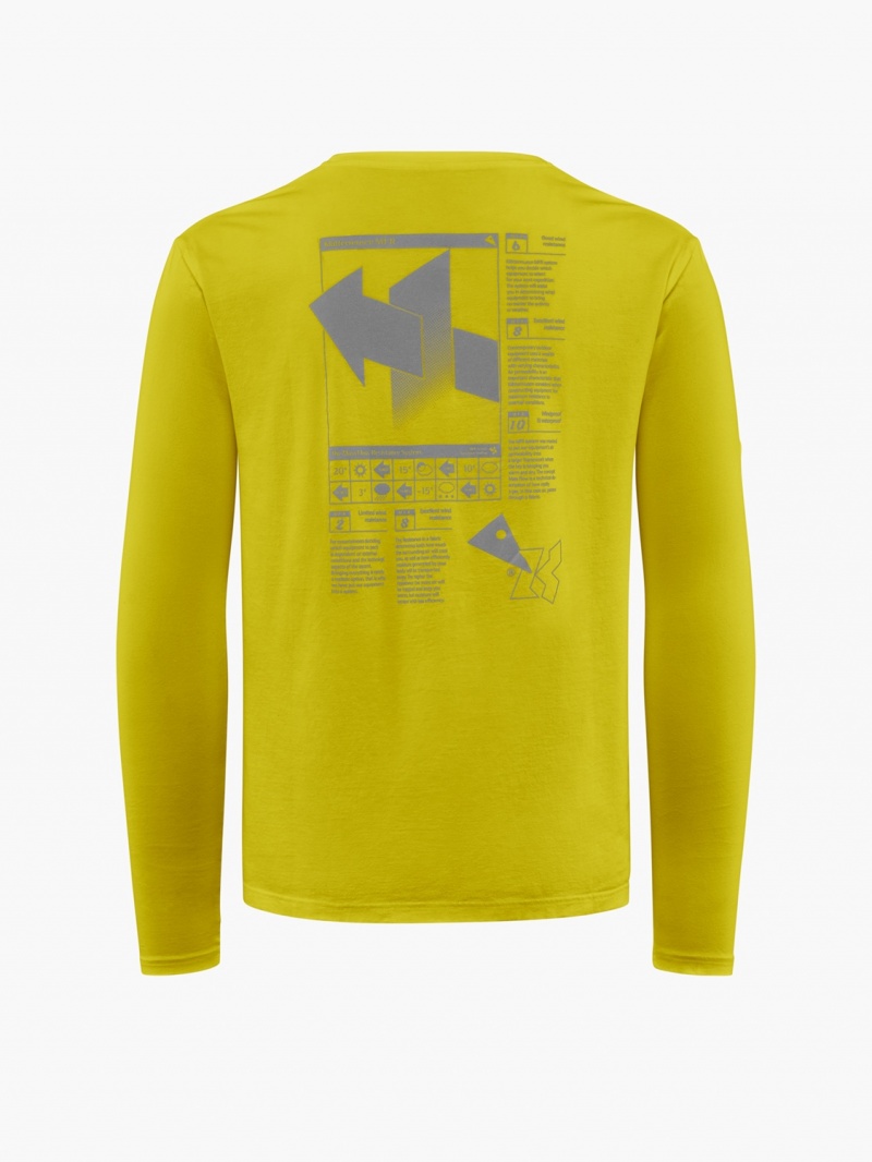 Men Klättermusen Runa Refined T-Shirt Yellow | 97532ENBV