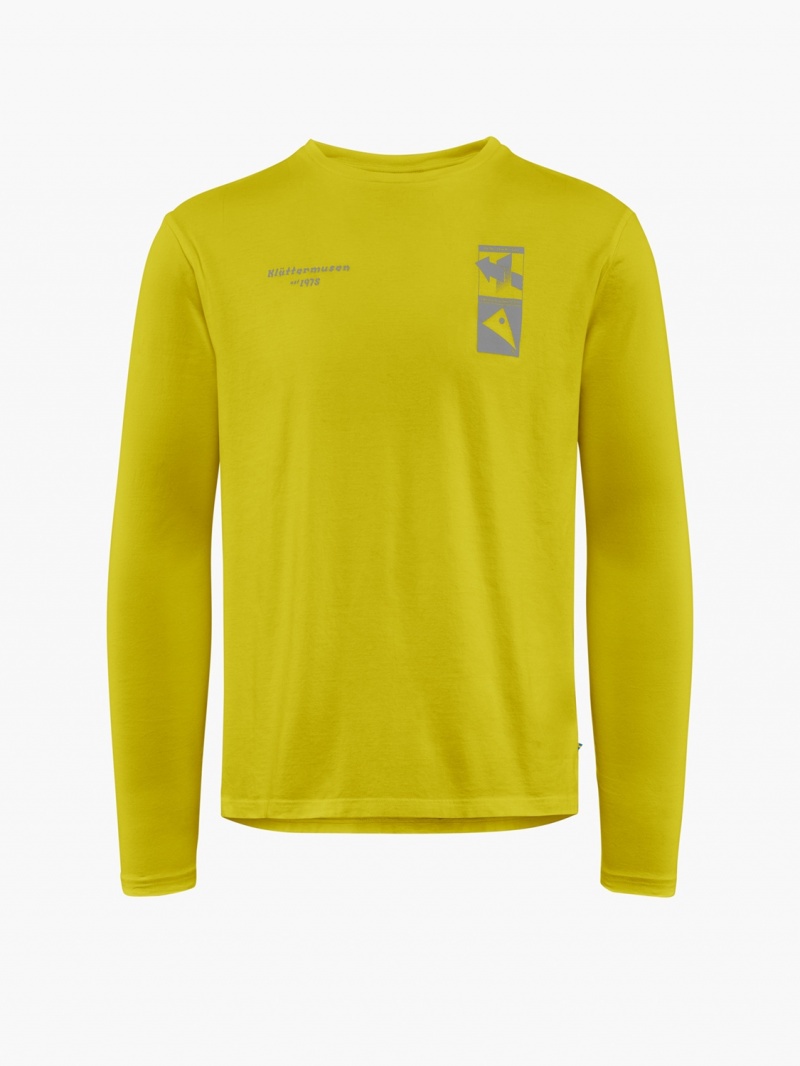 Men Klättermusen Runa Refined T-Shirt Yellow | 97532ENBV