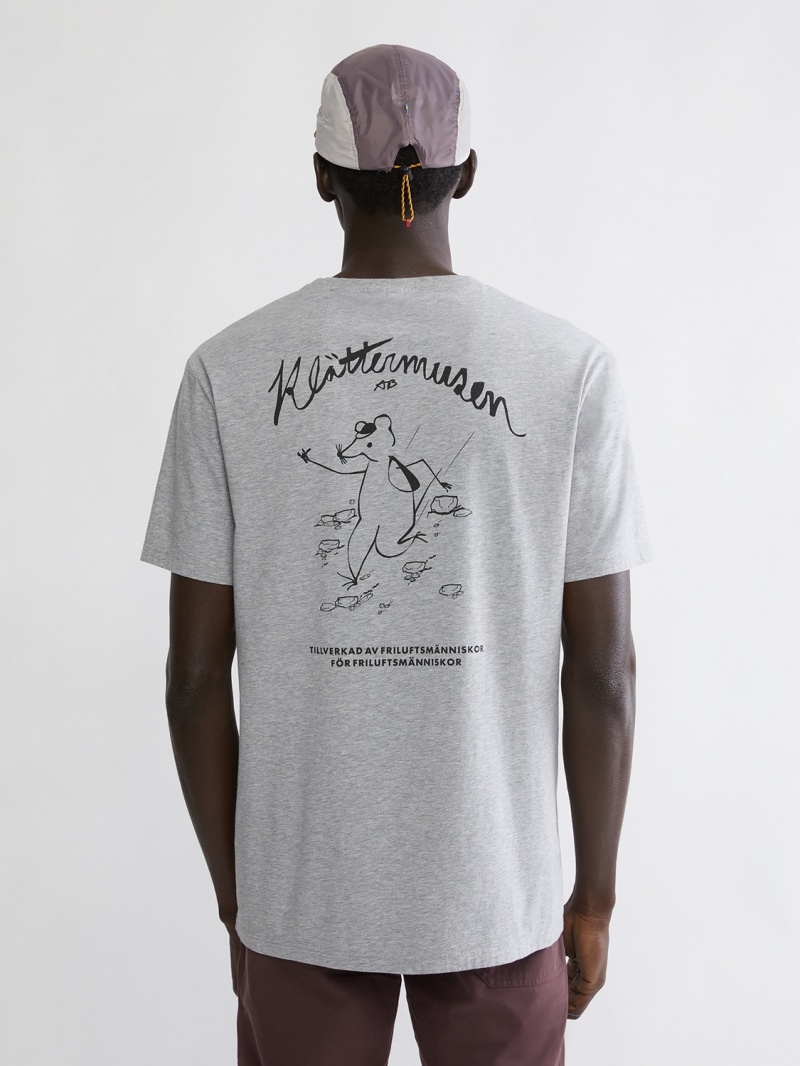 Men Klättermusen Runa Scrambling T-Shirt Grey | 81295BKLQ