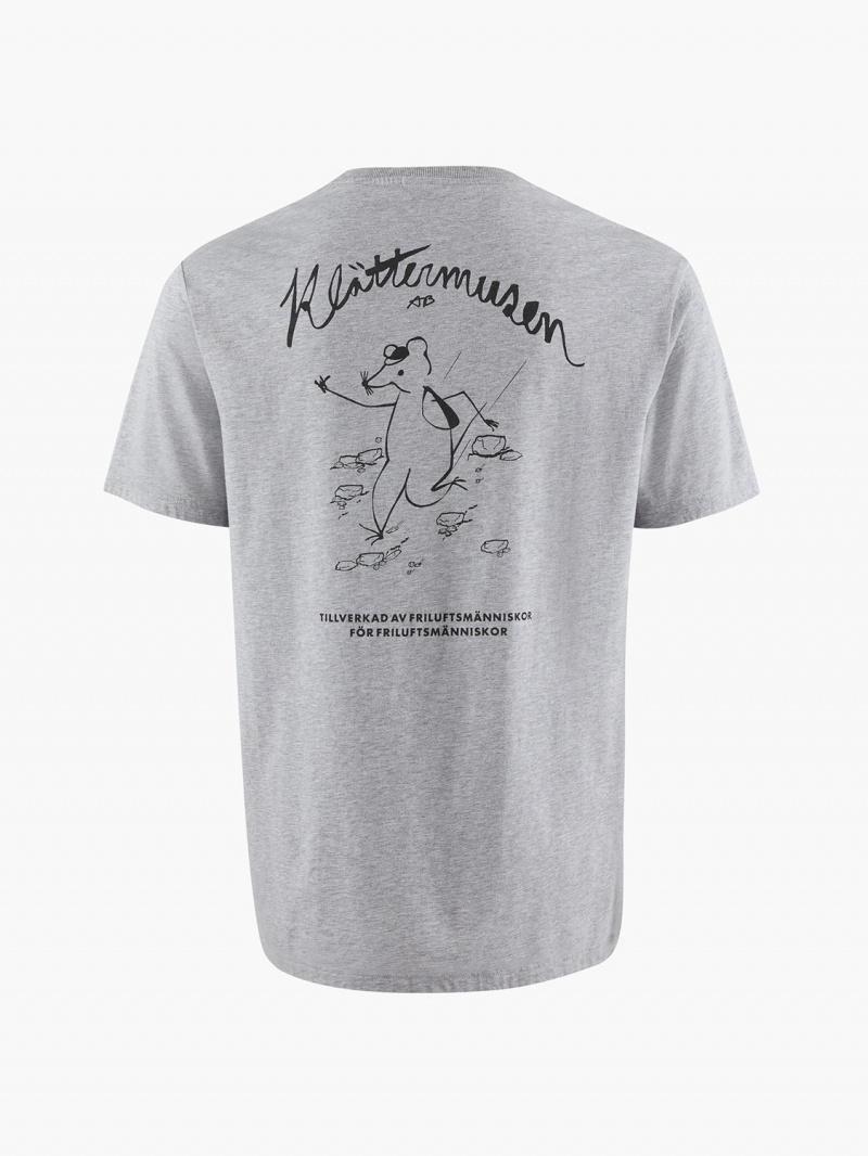 Men Klättermusen Runa Scrambling T-Shirt Grey | 81295BKLQ