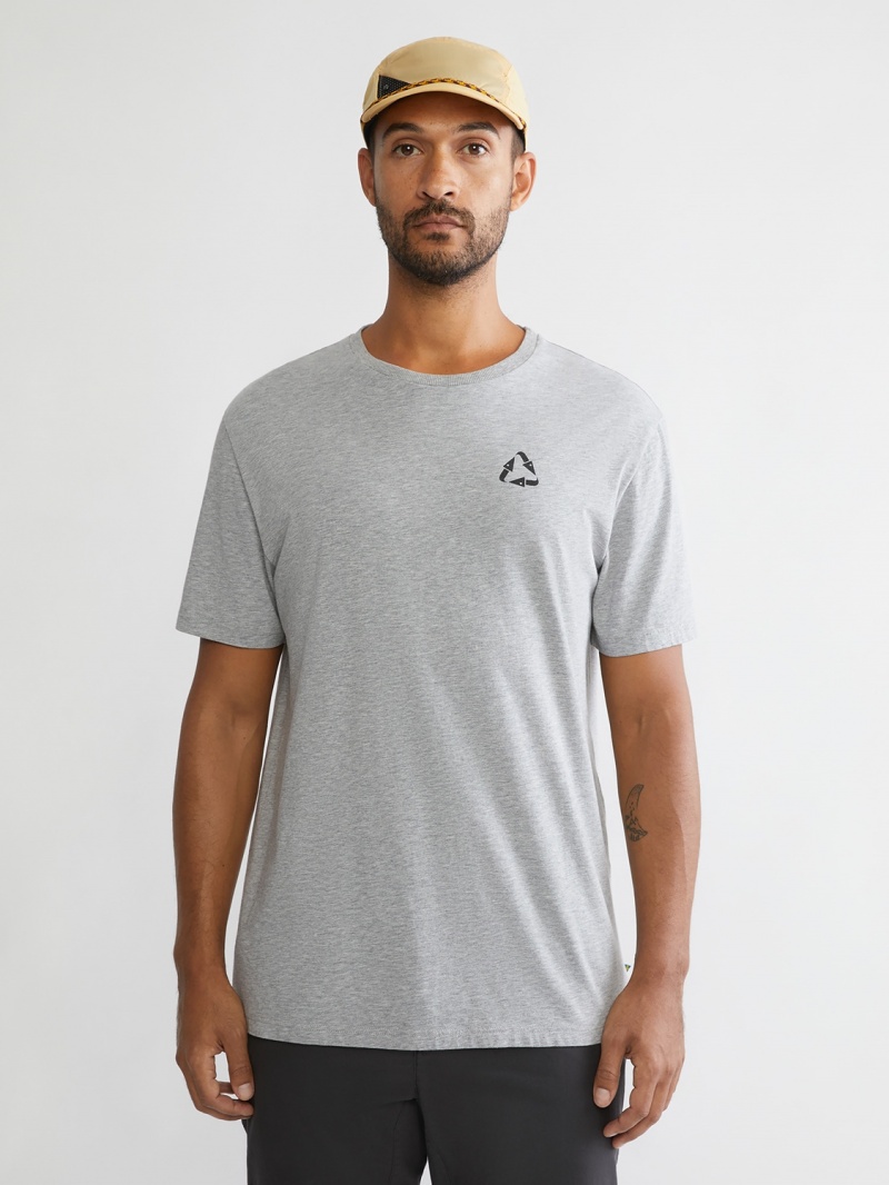 Men Klättermusen Runa Scrambling T-Shirt Grey | 81295BKLQ