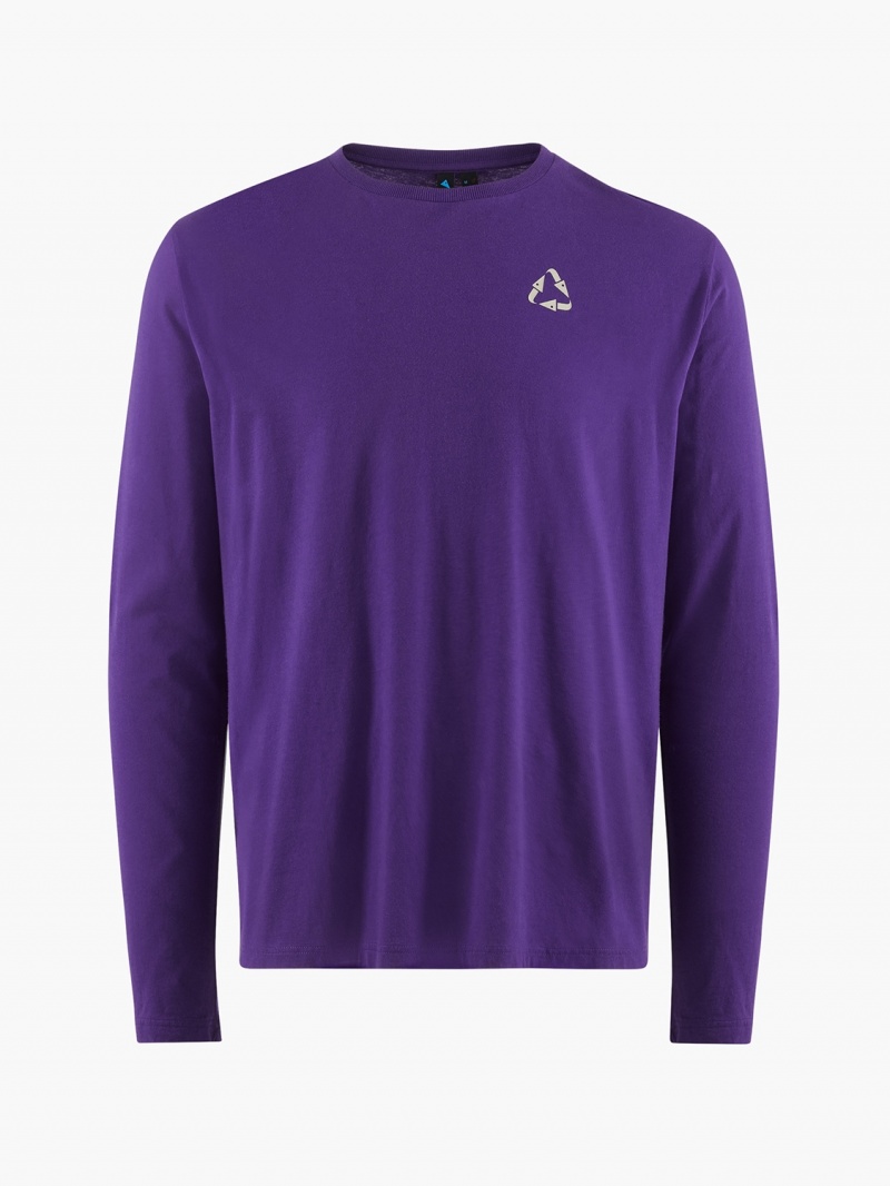 Men Klättermusen Runa Scrambling T-Shirt Purple | 86027MBOI