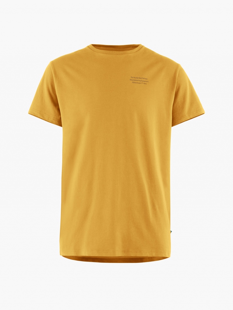 Men Klättermusen Runa Statement 2.0 T-Shirt Yellow | 83954NZYO