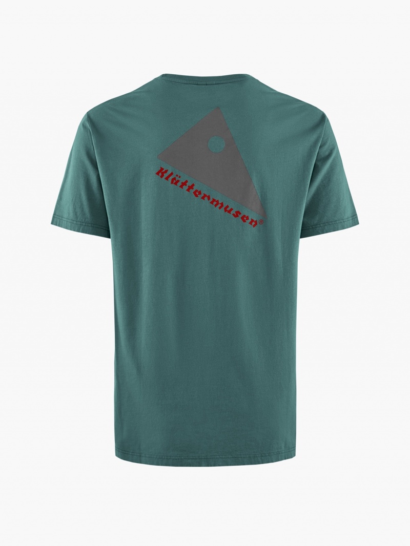 Men Klättermusen Runa Token T-Shirt Green | 86970NGWV