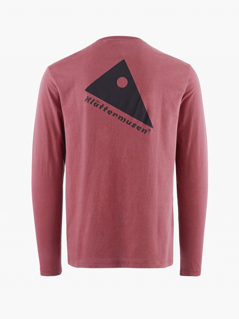 Men Klättermusen Runa Token T-Shirt Red | 36857XHKT