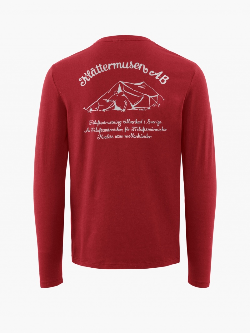 Men Klättermusen Runa Verkstad AB T-Shirt Red | 60254LHZS