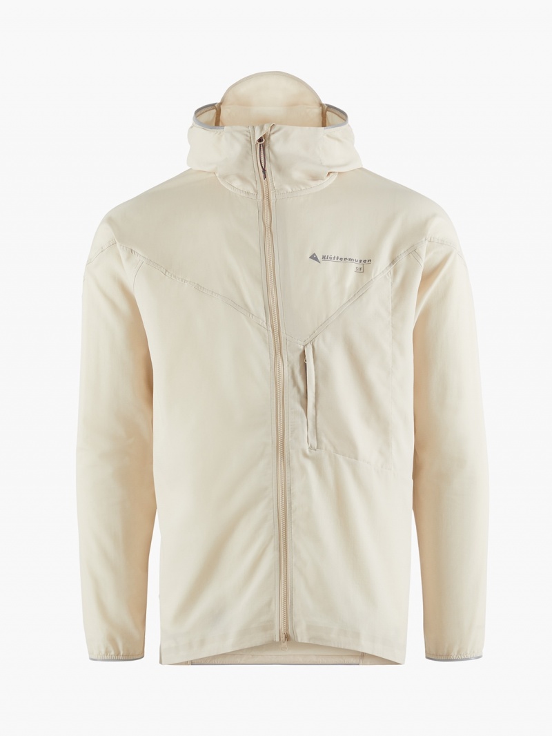 Men Klättermusen Sif Wind Jacket Beige | 16785CLRA