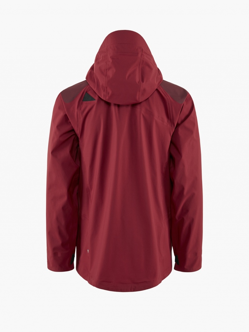 Men Klättermusen Skirner Waterproof Jackets Red | 70419ILYP