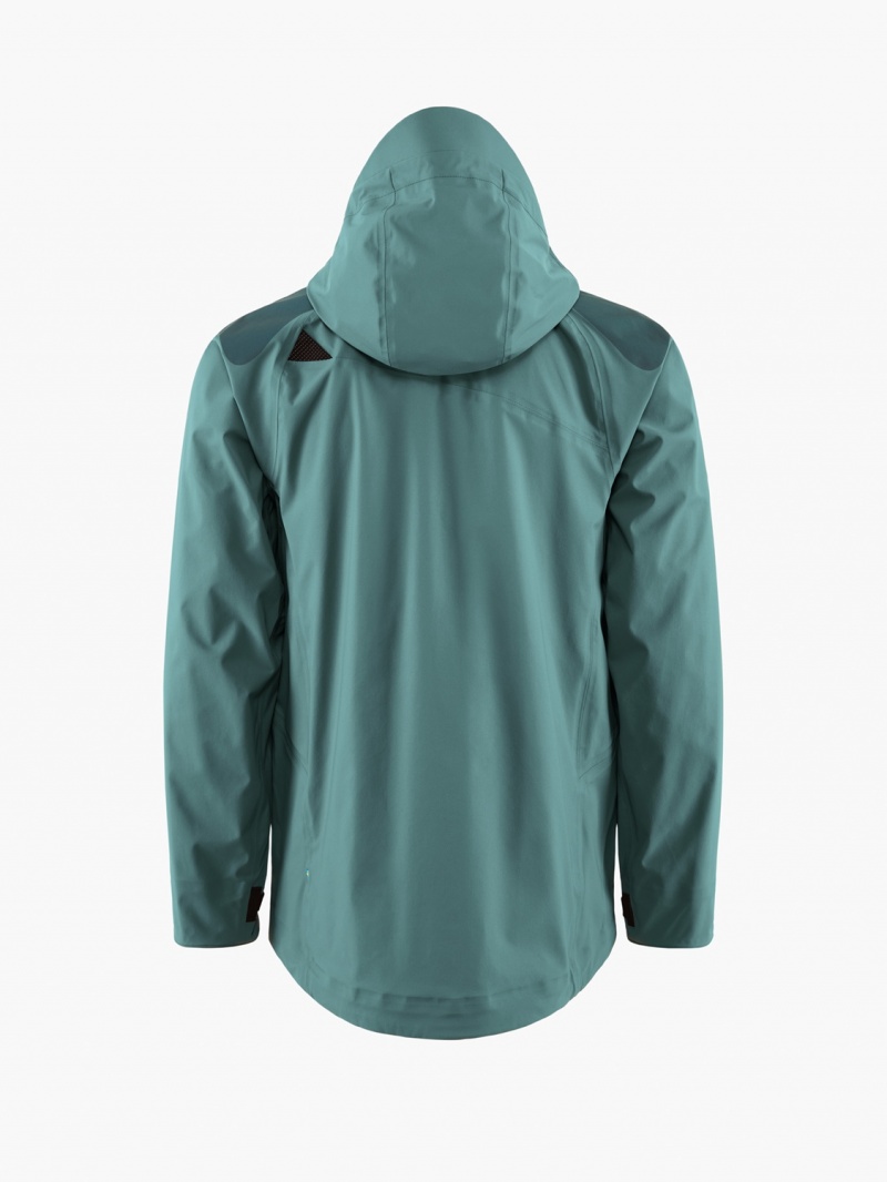 Men Klättermusen Skirner Waterproof Jackets Green | 63890BXTK