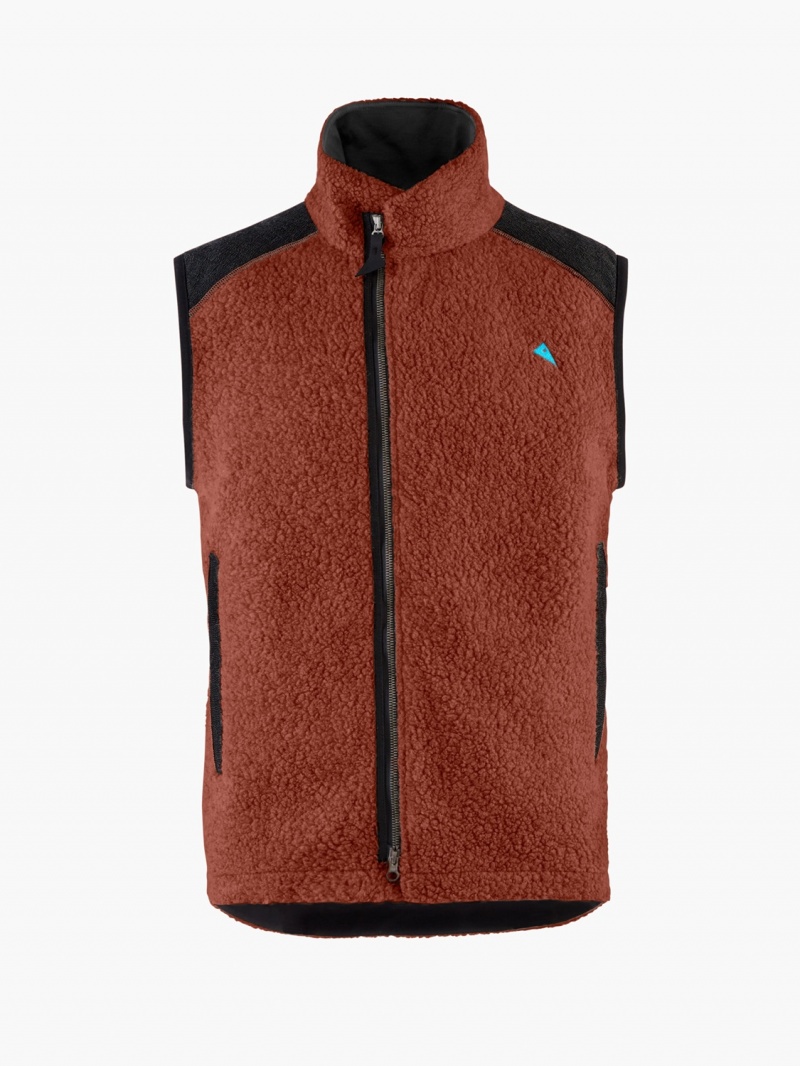 Men Klättermusen Skoll Vest Dark Brown | 67018YPUW