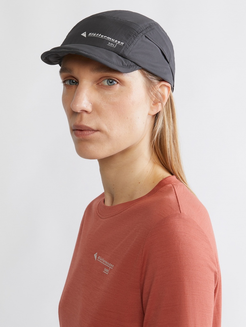 Men Klättermusen Sol Hats Black | 08436CBUJ