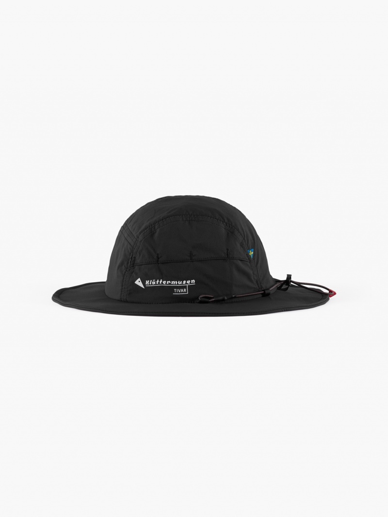 Men Klättermusen Tivar Hats Black | 18290YOIF