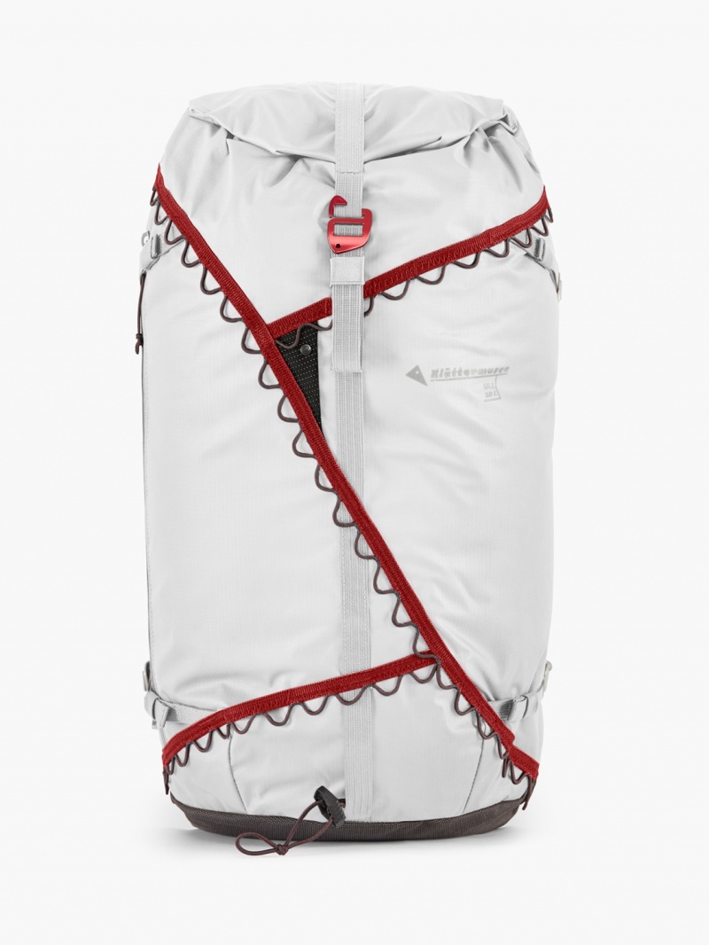 Men Klättermusen Ull(20L) Backpack White Red | 52791NOGF