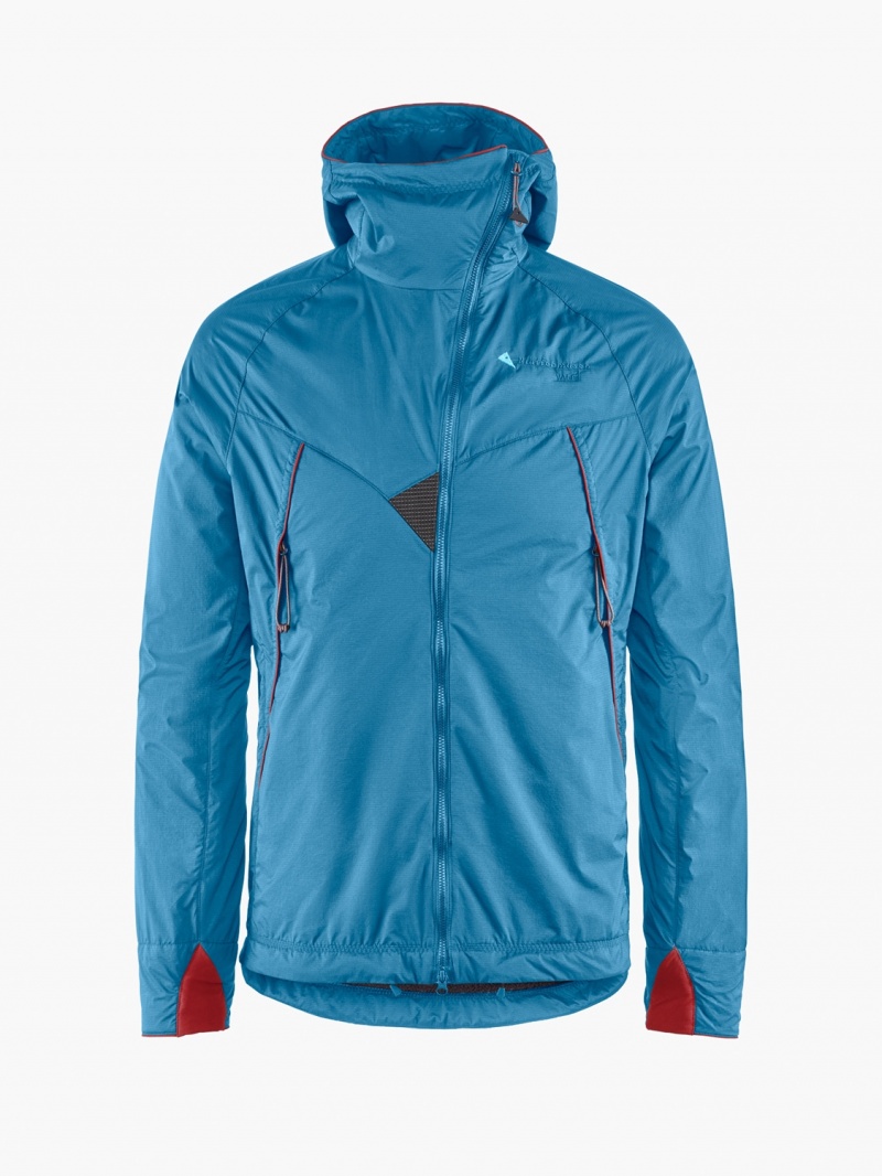 Men Klättermusen Vale Down Jackets Blue | 98064VZIM