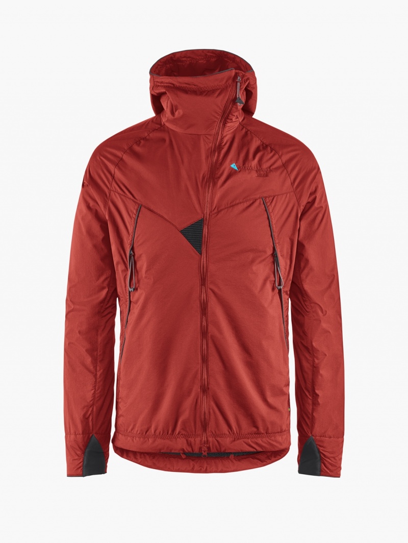 Men Klättermusen Vale Down Jackets Red | 82139KGPM