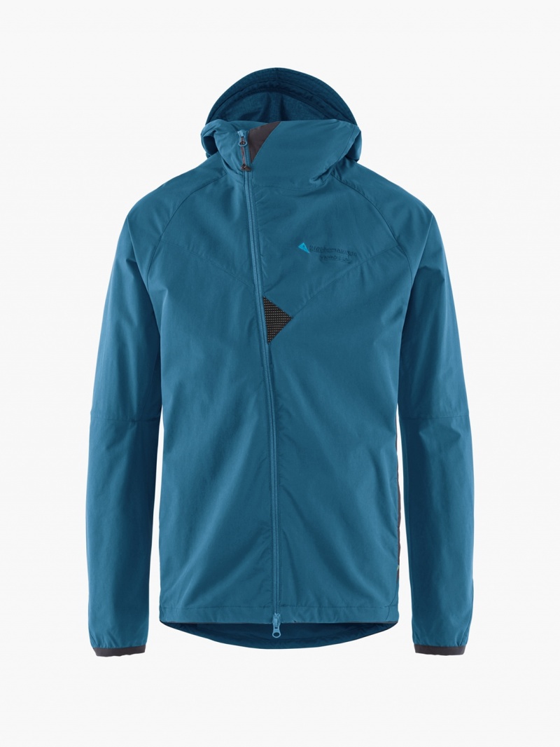 Men Klättermusen Vanadis 2.0 Wind Jacket Blue | 10368QIBW