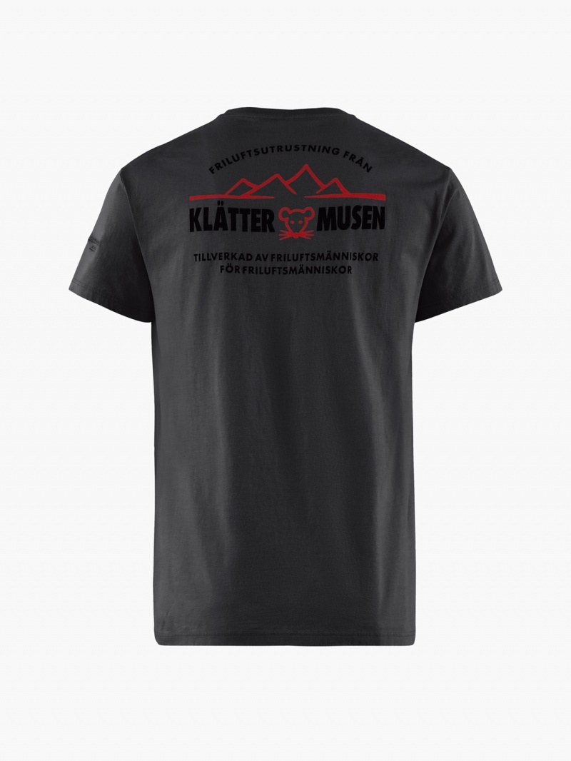 Men Klättermusen Verkstad 1990 T-Shirt Black | 64103BLZO