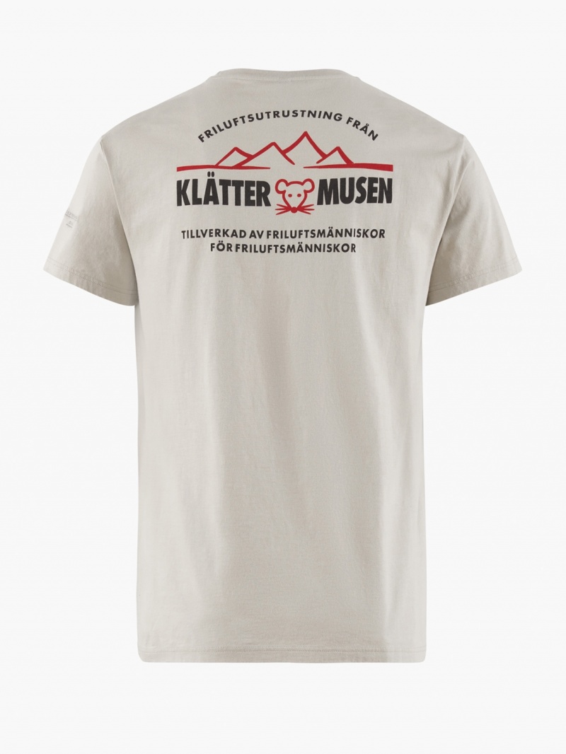 Men Klättermusen Verkstad 1990 T-Shirt Grey | 72569LVDS