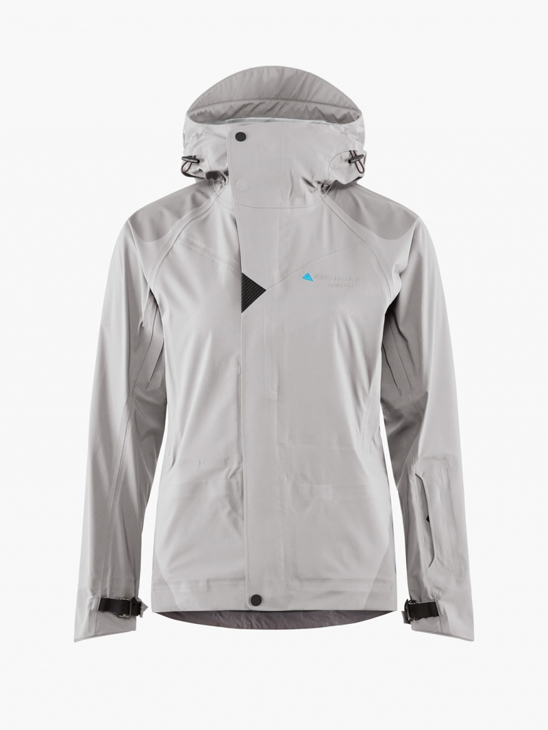 Women Klättermusen Allsvinn Waterproof Jackets Grey | 30176XPTC