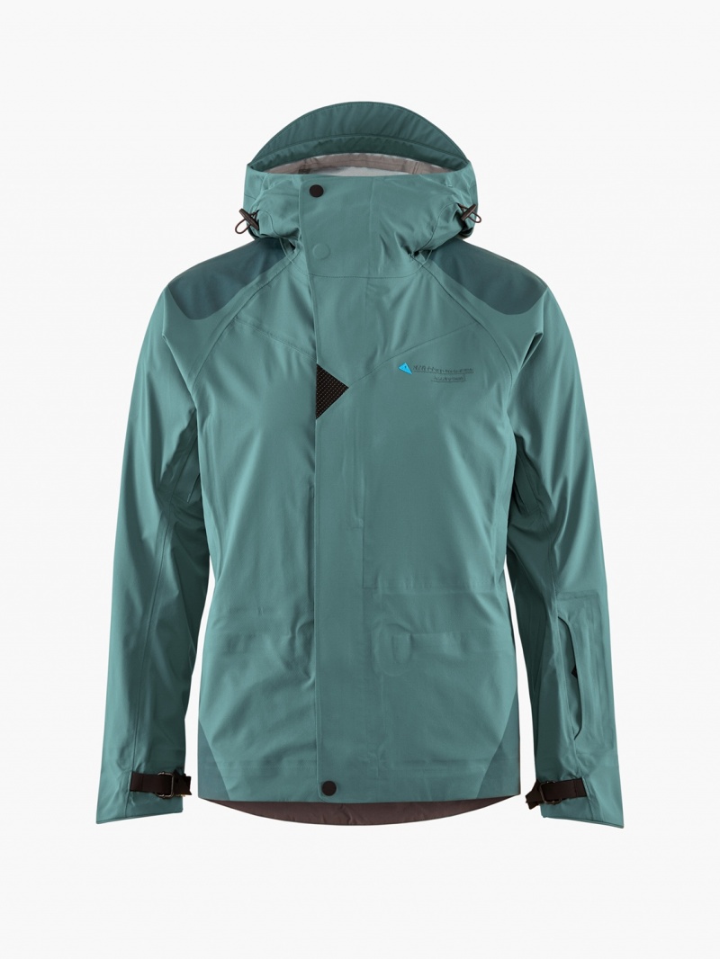 Women Klättermusen Allsvinn Waterproof Jackets Green | 24906SKIT