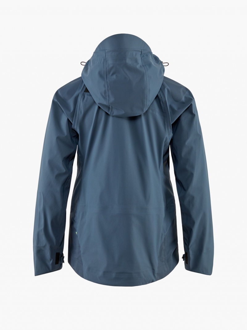 Women Klättermusen Allsvinn Waterproof Jackets Blue | 68372FXLG