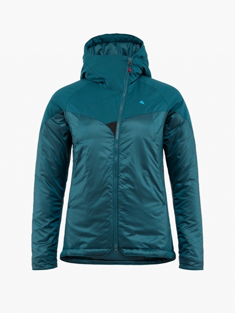 Women Klättermusen Alv Down Jackets Green | 29836AHVY