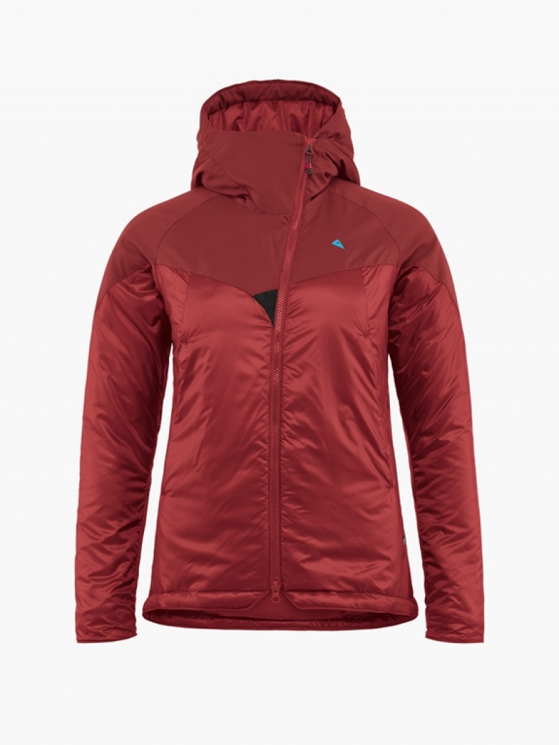 Women Klättermusen Alv Down Jackets Red | 36524EMFX