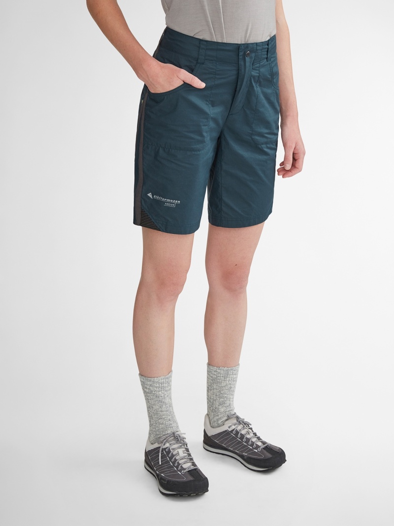 Women Klättermusen Ansur Shorts Blue | 86193SBNH