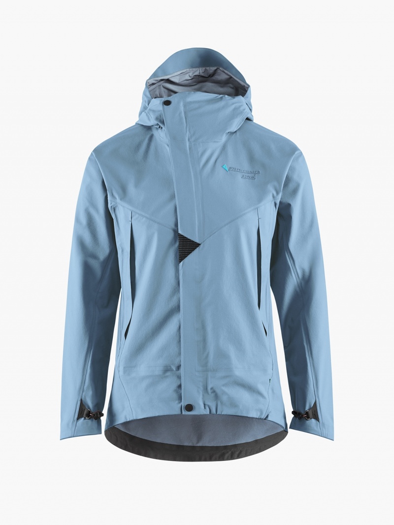 Women Klättermusen Asynja Waterproof Jackets Blue | 64039QBXP