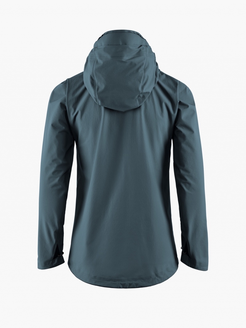 Women Klättermusen Asynja Waterproof Jackets Blue | 43058ONHZ